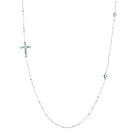 Judith Chanel necklace with cross with colored stones