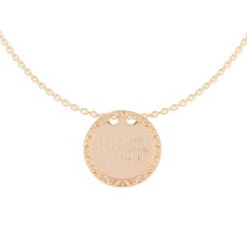 My Life Necklace in Gold Love “I Love You to the Moon and Back”