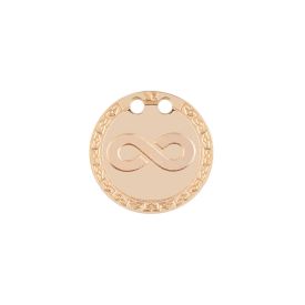Gold My Life Infinity symbol medallion