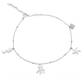 Anklet "Waves" with pendant charms - Romance and sensuality
