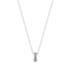 Jolie necklace in silver with central element with diamond dust