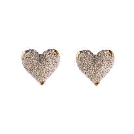 Jolie earrings with heart with microdiamonds