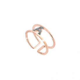 Jolie MyName ring with initial with microdiamonds