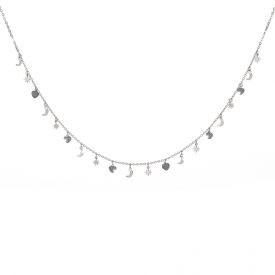 Jolie necklace with elements with microdiamonds