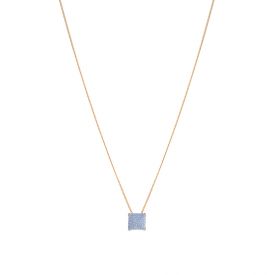 Jolie necklace with square with microdiamonds