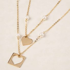 Necklace Two Heart One Infinity Love
